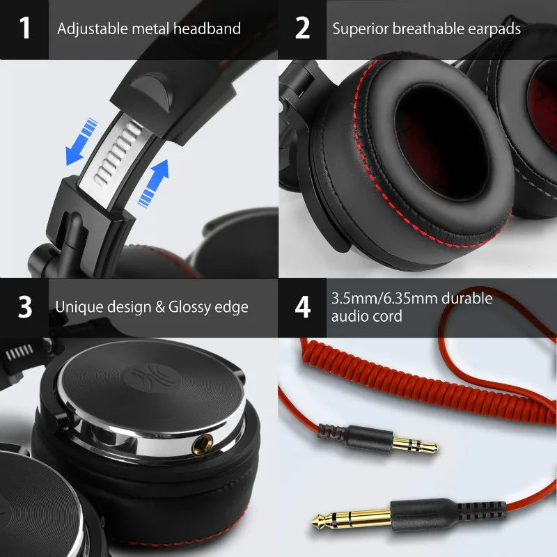Audifonos Oneodio con Cable Studio Pro 10/30/50, Profesionales para DJ, con Microfono, Hi-Res