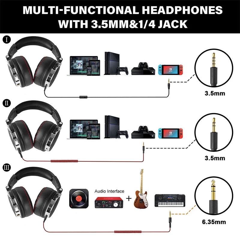 Audifonos Oneodio con Cable Studio Pro 10/30/50, Profesionales para DJ, con Microfono, Hi-Res