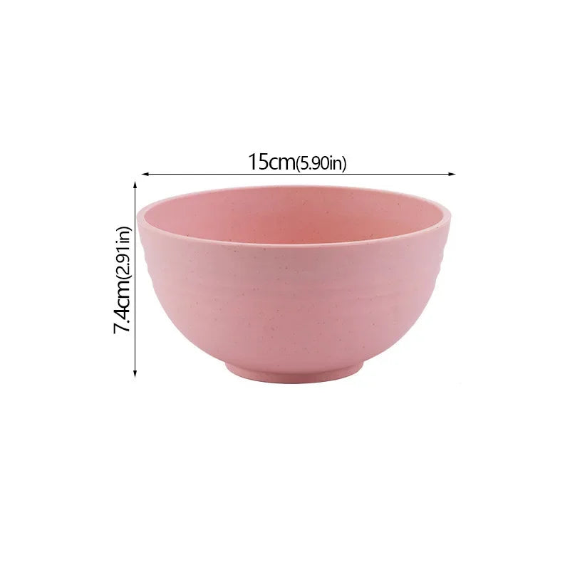 Tazon Irrompible de Fibra de Trigo, Reutilizable, para Cocina y Desayuno