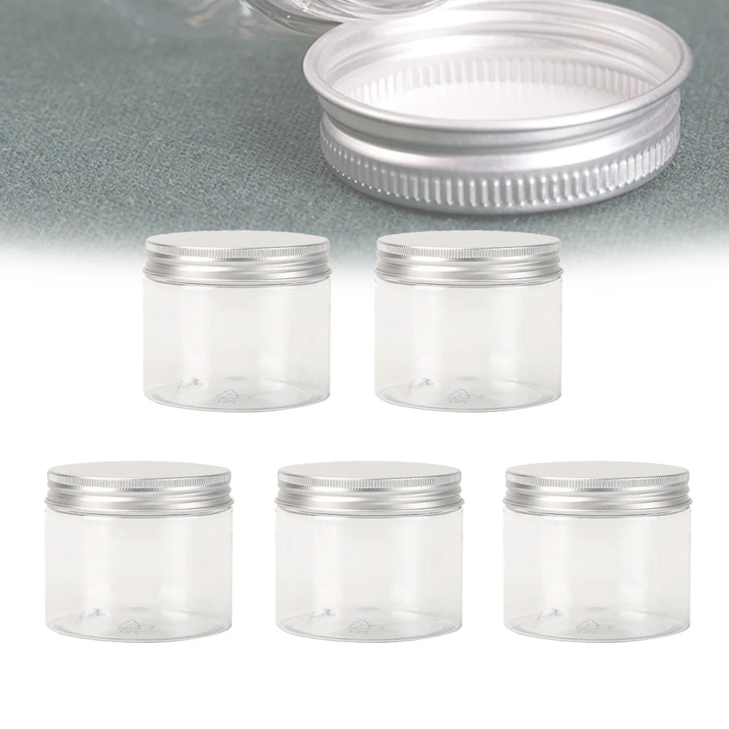 Frascos de Almacenamiento con Tapa de Aluminio, Transparentes, para Viaje y Cosmeticos, 1-10 Piezas