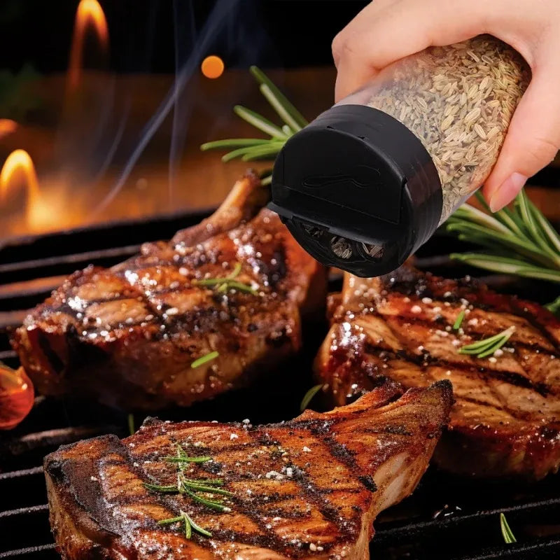 Frascos de Especias de Plastico con Tapa Dosificadora, Transparentes, 1-12 Piezas