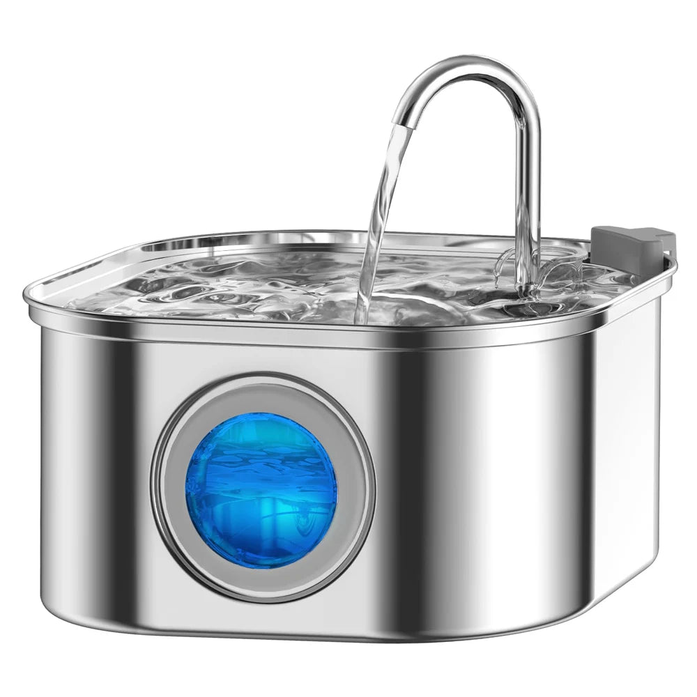 Fuente de Agua para Gatos con Sensor, 3.2L, Filtro Automatico, Silenciosa, Acero Inoxidable
