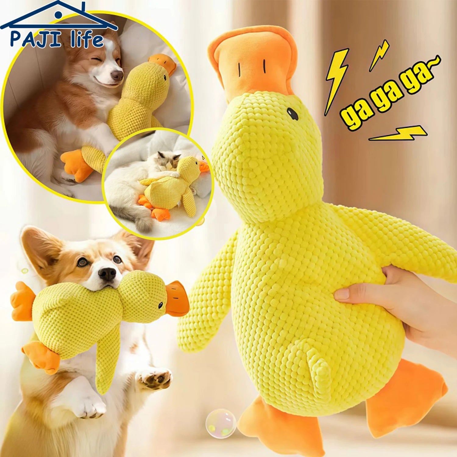 Pato de Peluche para Perros, Resistente a Mordidas, con Sonido