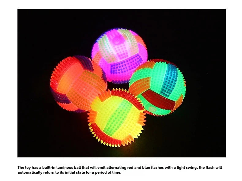 Pelota Rebotante Luminosa con Silbido para Perros