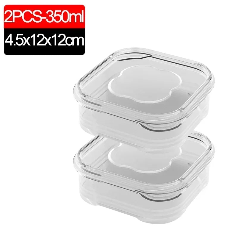 Cajas Selladas para Conservar Alimentos, Transparentes, para Refrigerador, 1-10 Piezas
