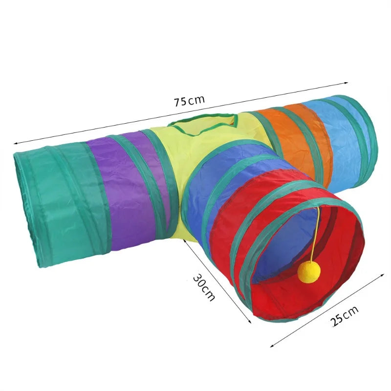 Tunel Plegable para Gatos, Juguete Interactivo Anti-Aburrimiento