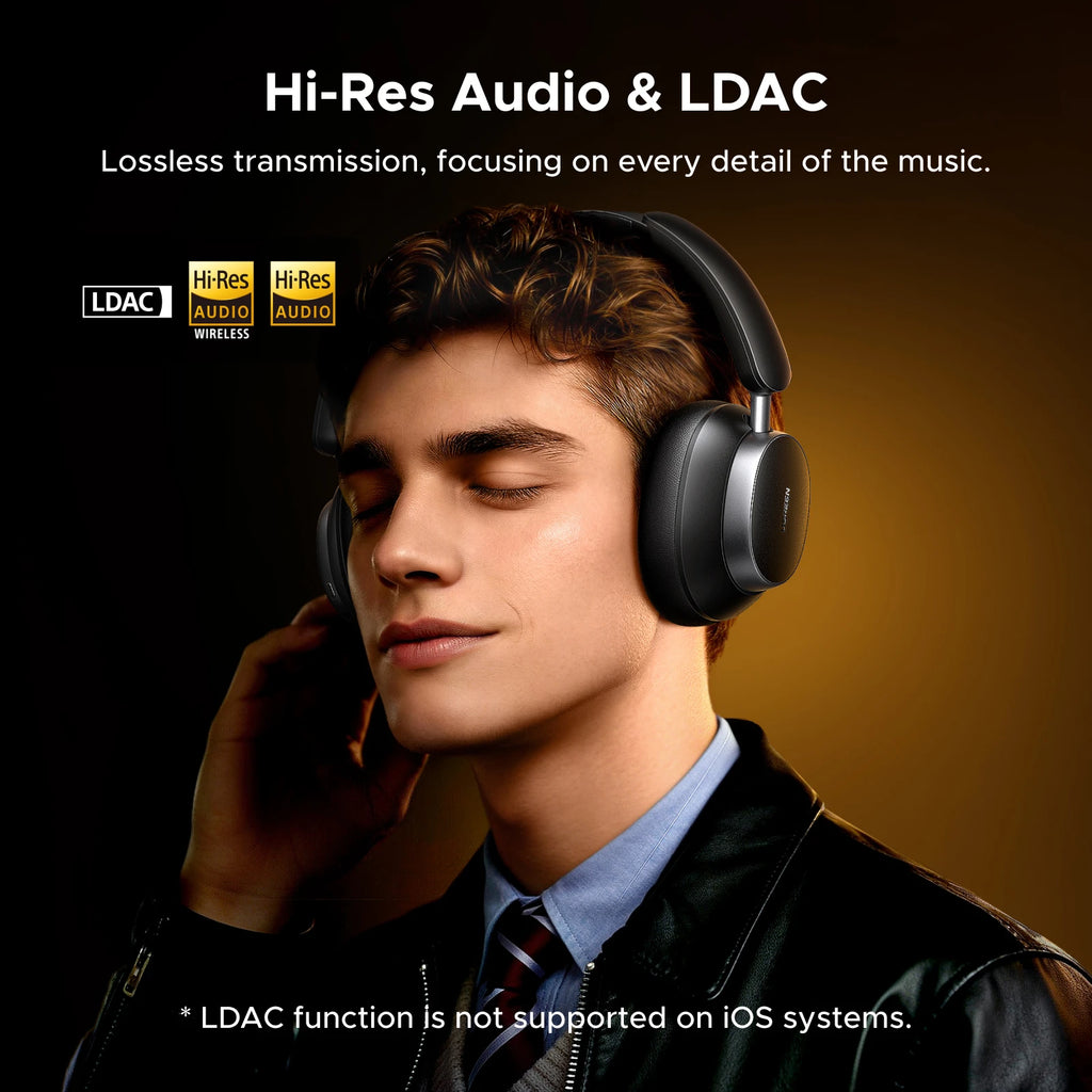 Audífonos Inalámbricos UGREEN Studio Pro, Cancelación de Ruido 48dB, Alta Resolución LDAC, 120h de Batería
