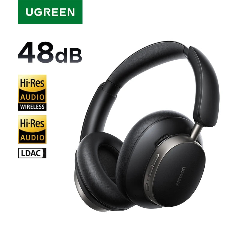 Audífonos Inalámbricos UGREEN Studio Pro, Cancelación de Ruido 48dB, Alta Resolución LDAC, 120h de Batería