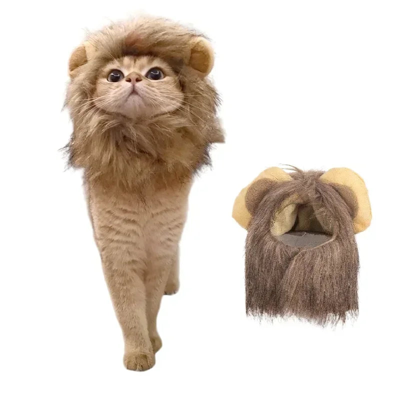 Gorro de Melena de Leon para Gatos y Perros, Disfraz Cosplay
