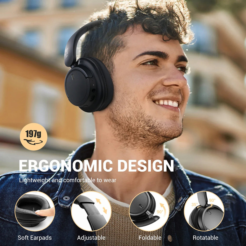 Audifonos Oneodio EKSA V16, Bluetooth 5.3, Modo Bass/Pop, Hi-Res, 90 Horas de Bateria
