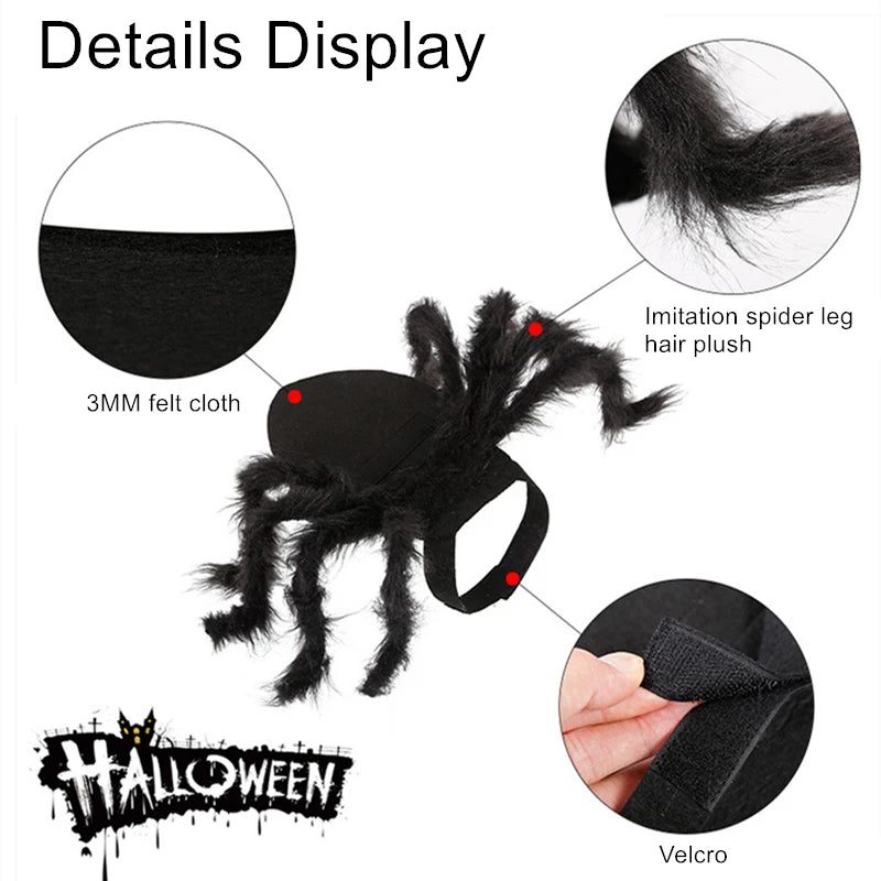 Disfraz de Arana para Perros y Gatos, Traje de Halloween