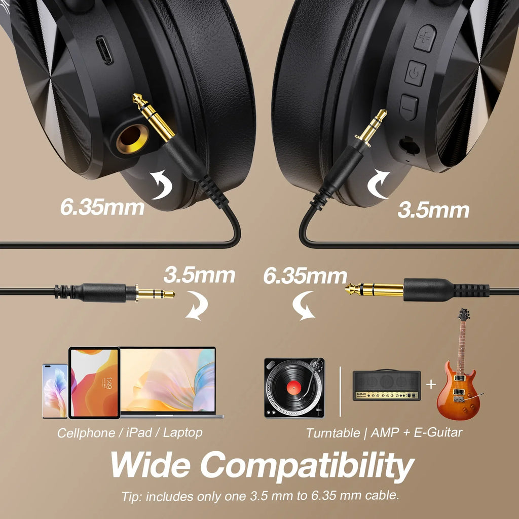 Audifonos Oneodio Fusion A70, Bluetooth e Inalambricos, Audio Hi-Res, 72 Horas de Bateria