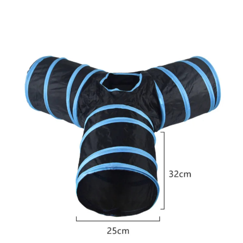 Tunel Plegable para Gatos, Juguete Interactivo Anti-Aburrimiento