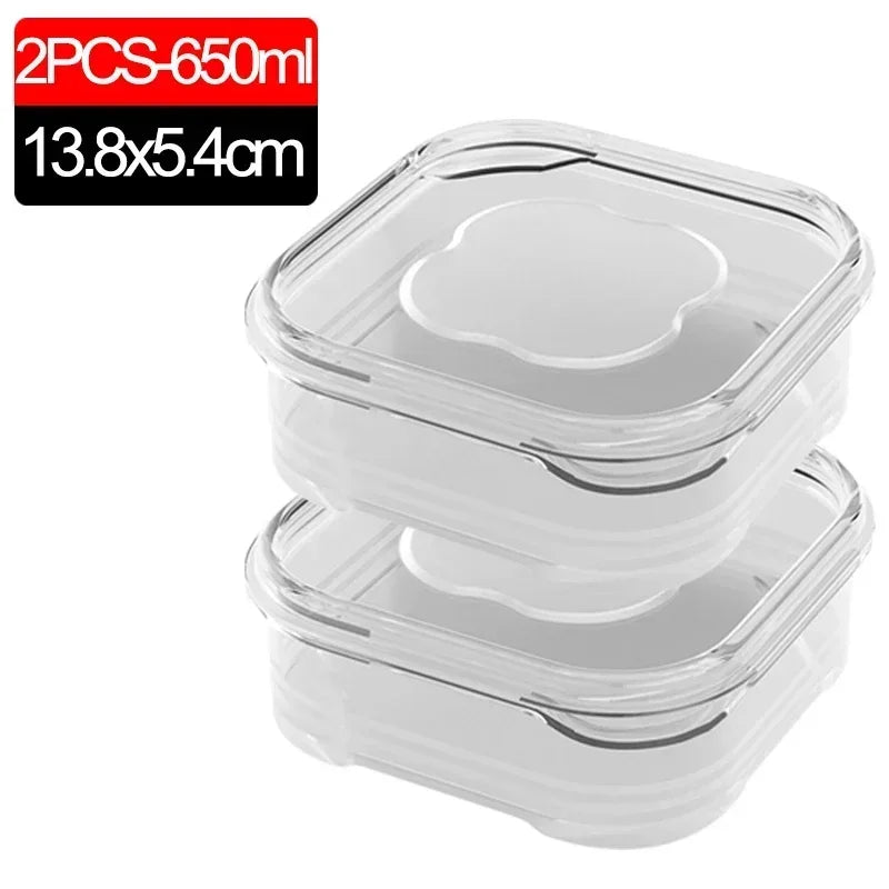 Cajas Selladas para Conservar Alimentos, Transparentes, para Refrigerador, 1-10 Piezas