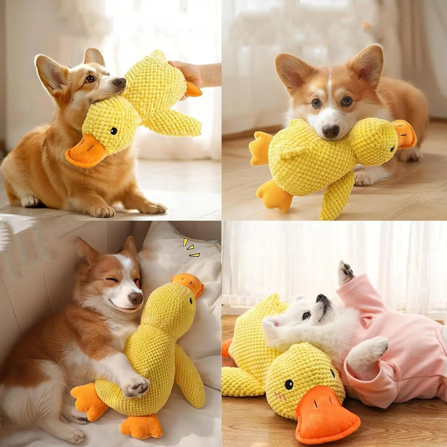 Pato de Peluche para Perros, Resistente a Mordidas, con Sonido