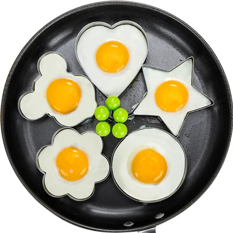 Molde para Huevo Frito en Forma de Corazon, Acero Inoxidable, para Panqueques y Desayuno