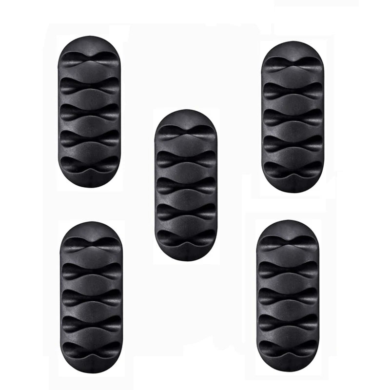 Organizador de Cables de Silicon, Clips para Escritorio, Sujeta Cables de Mouse y Audifonos