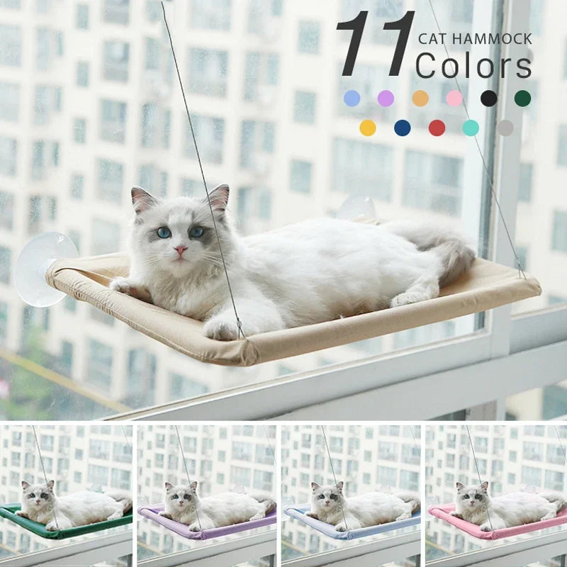 Hamaca Colgante para Gatos en Ventana, Soporta hasta 20kg