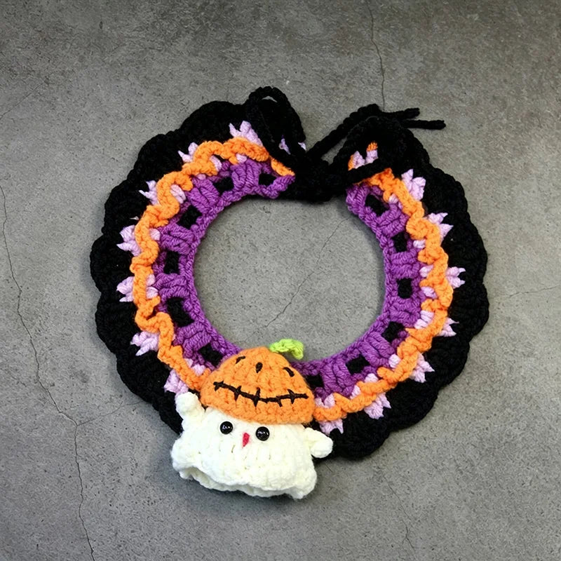 Collar Bufanda Disfraz de Halloween para Gatos y Perros