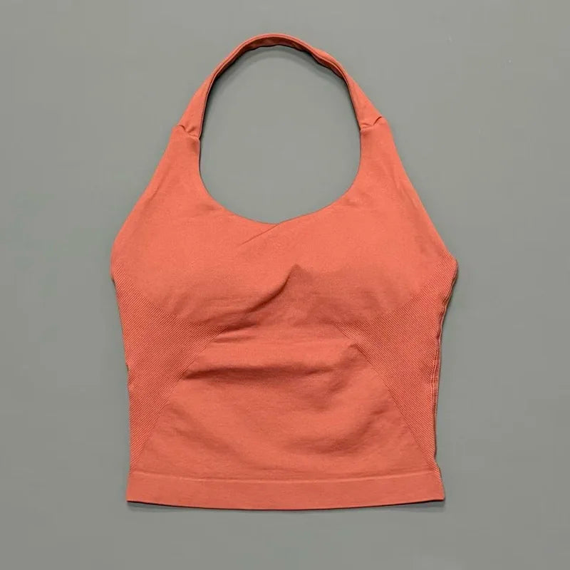 Top Deportivo Halter Sin Espalda para Mujer