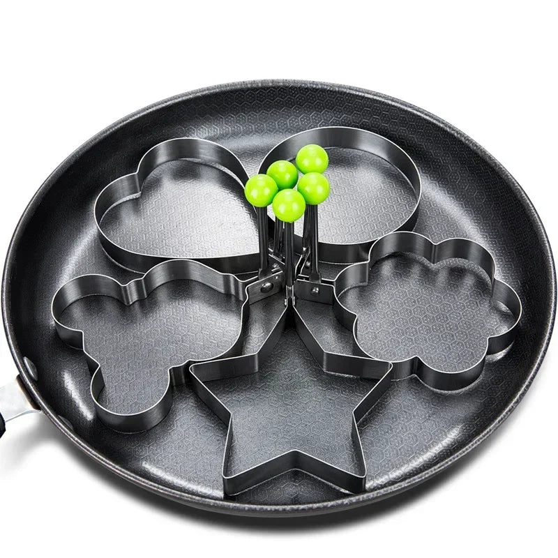 Molde para Huevo Frito en Forma de Corazon, Acero Inoxidable, para Panqueques y Desayuno