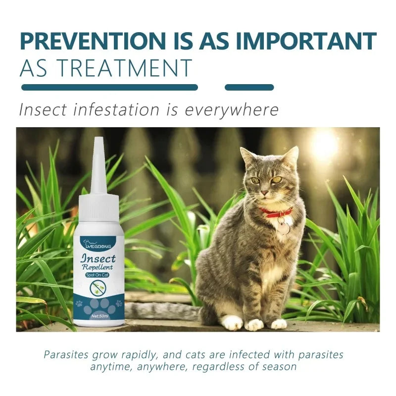 Locion Antipulgas y Garrapatas para Perros y Gatos, 50ml