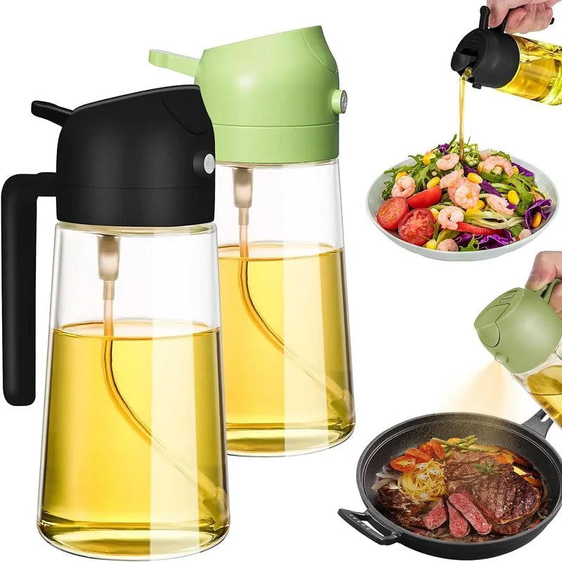 Botella Rociadora de Aceite 2 en 1, 500ml, para Cocina y Parrilla
