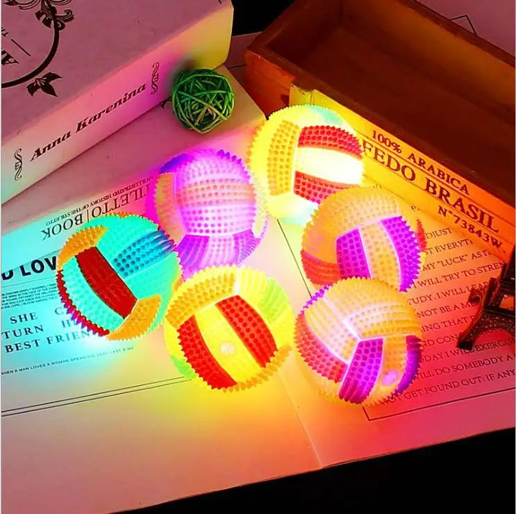 Pelota Rebotante Luminosa con Silbido para Perros