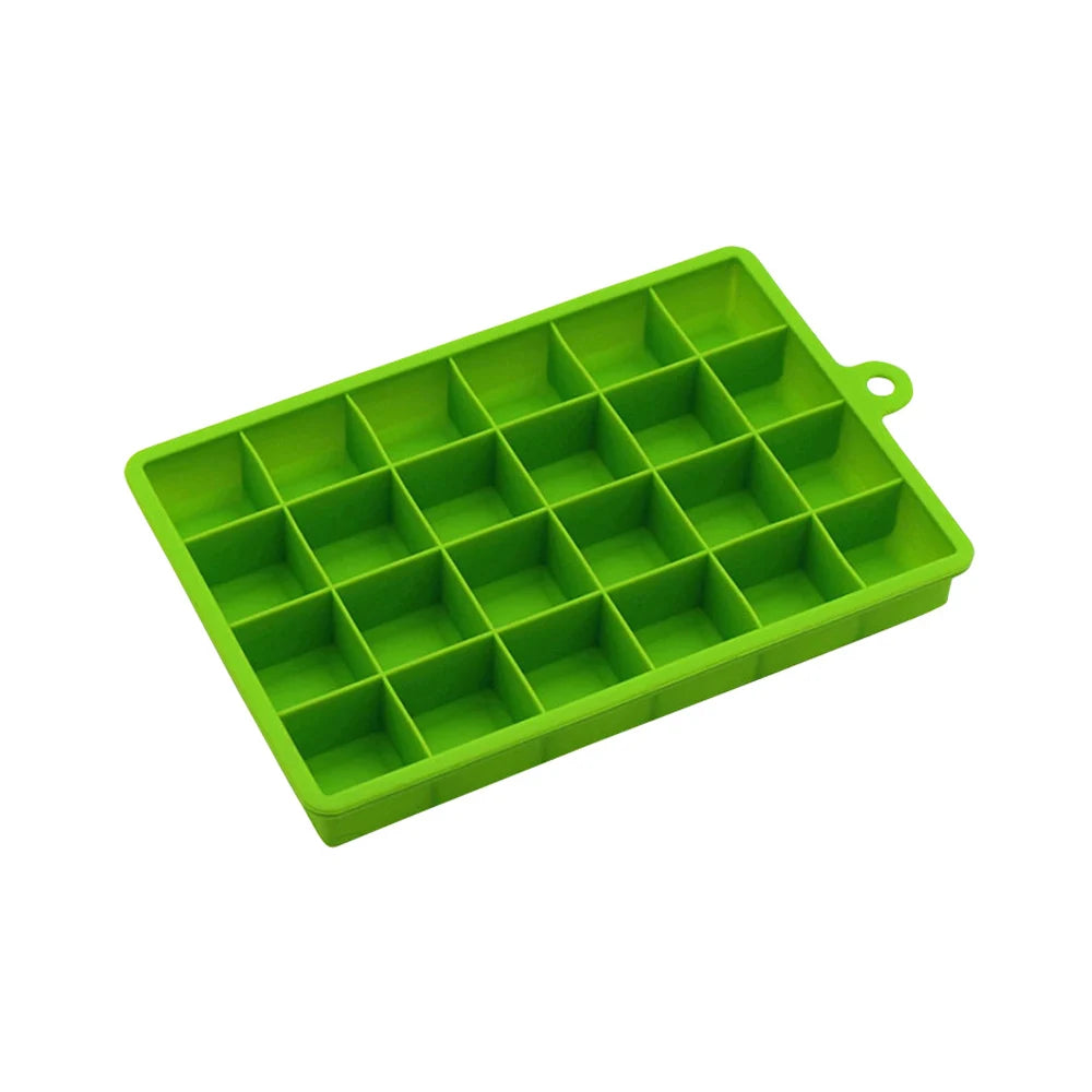 Molde de Silicon para Hielo, 15/24 Cubos con Tapa, para Cocteles y Bebidas Frias