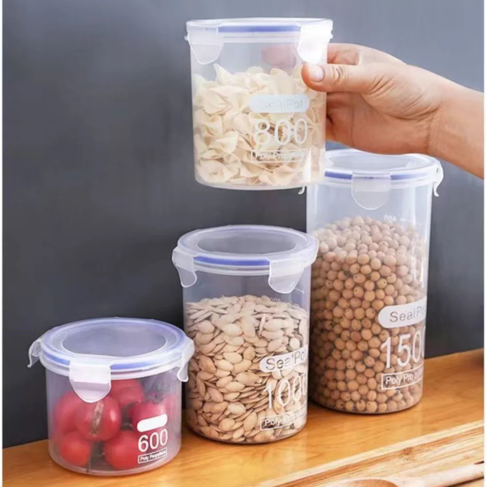 Recipientes Sellados para Cocina, Transparentes, Gran Capacidad, con Escala Medidora