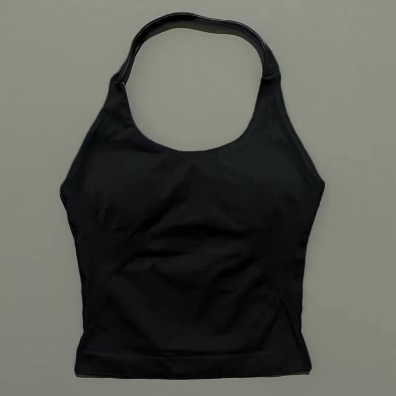 Top Deportivo Halter Sin Espalda para Mujer