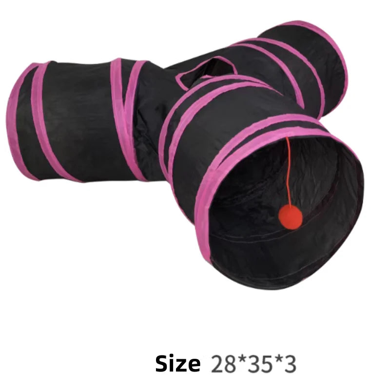 Tunel Plegable para Gatos, Juguete Interactivo Anti-Aburrimiento