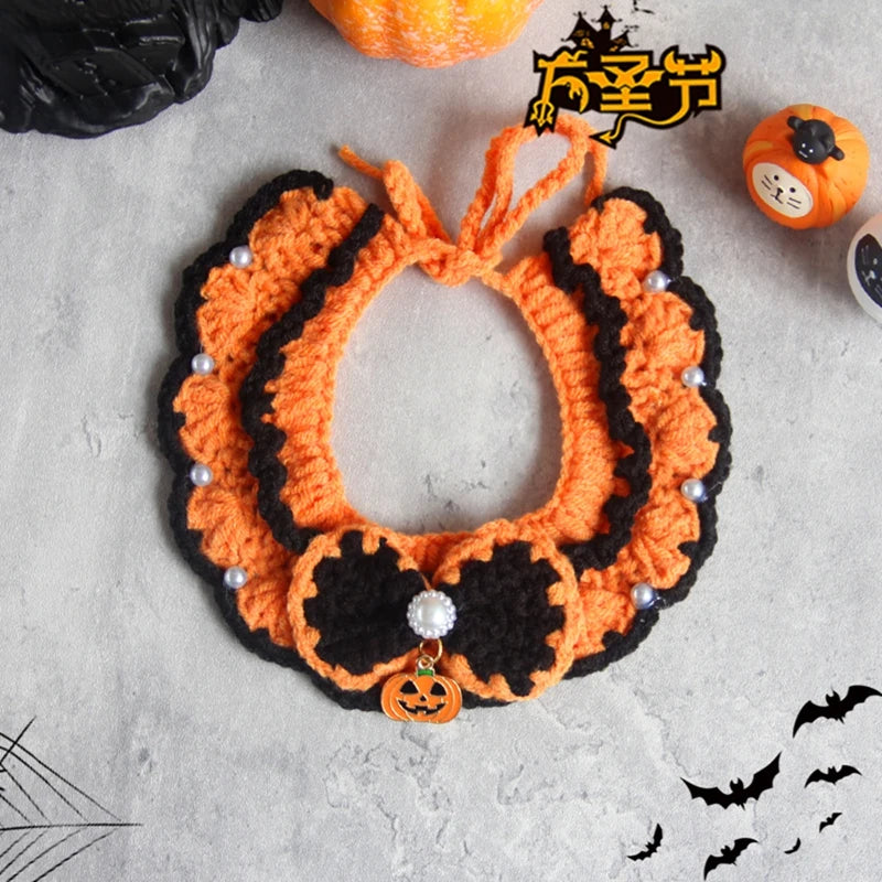 Collar Bufanda Disfraz de Halloween para Gatos y Perros