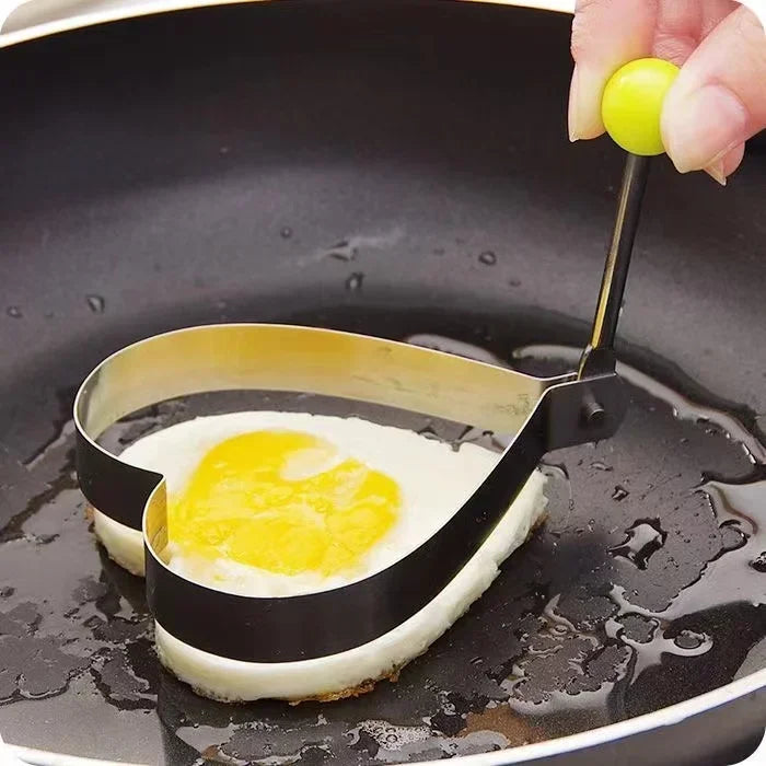 Molde para Huevo Frito en Forma de Corazon, Acero Inoxidable, para Panqueques y Desayuno