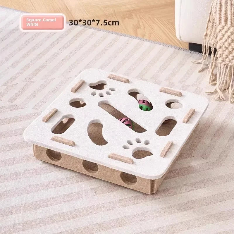 Juguete Rompecabezas de Fieltro para Gatos, con Pelota