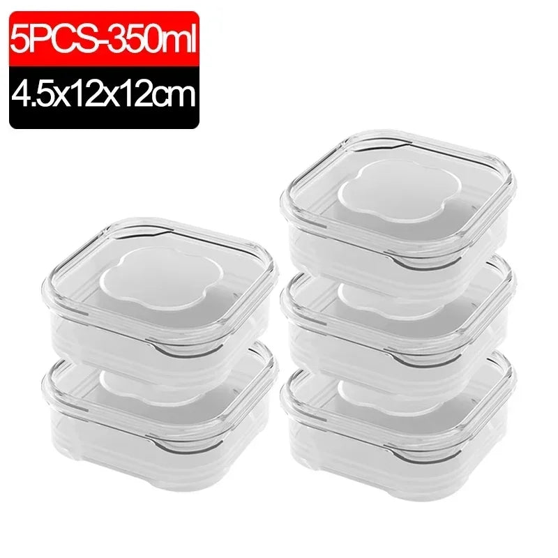Cajas Selladas para Conservar Alimentos, Transparentes, para Refrigerador, 1-10 Piezas