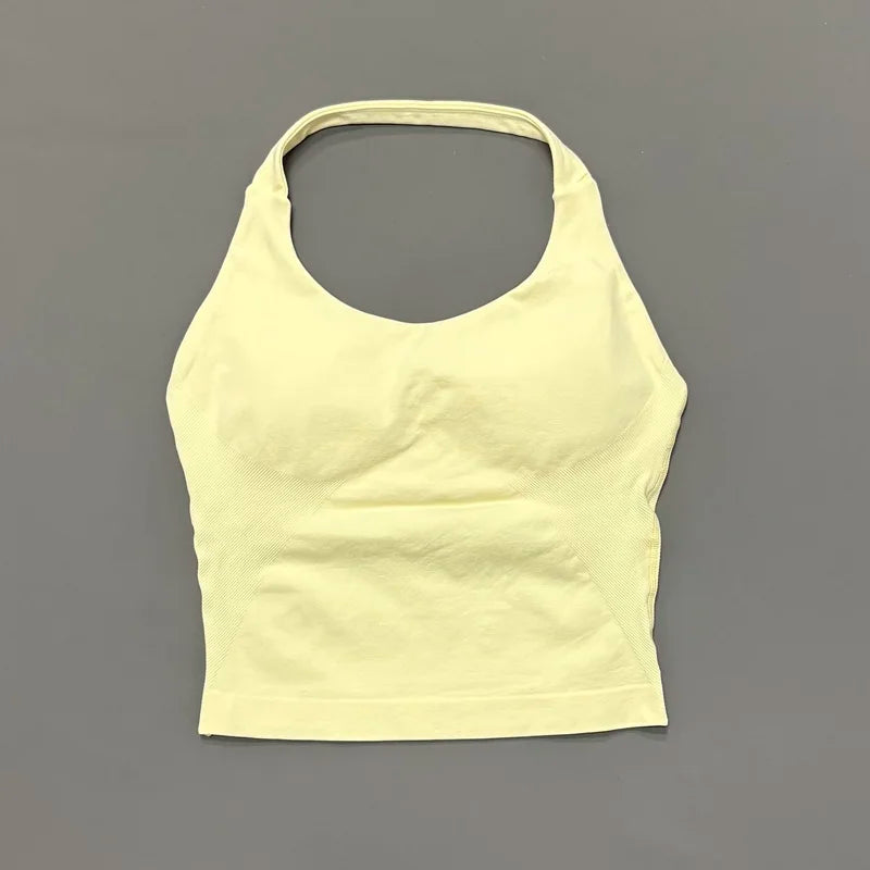 Top Deportivo Halter Sin Espalda para Mujer