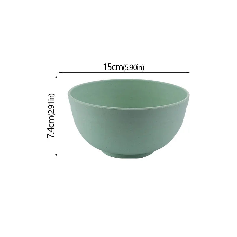 Tazon Irrompible de Fibra de Trigo, Reutilizable, para Cocina y Desayuno