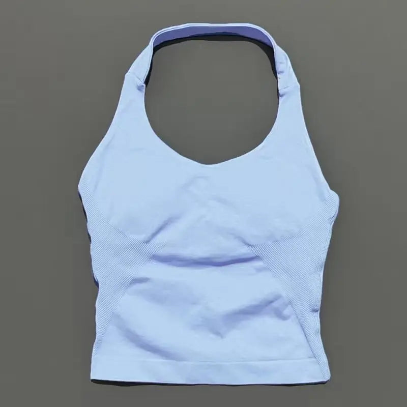 Top Deportivo Halter Sin Espalda para Mujer