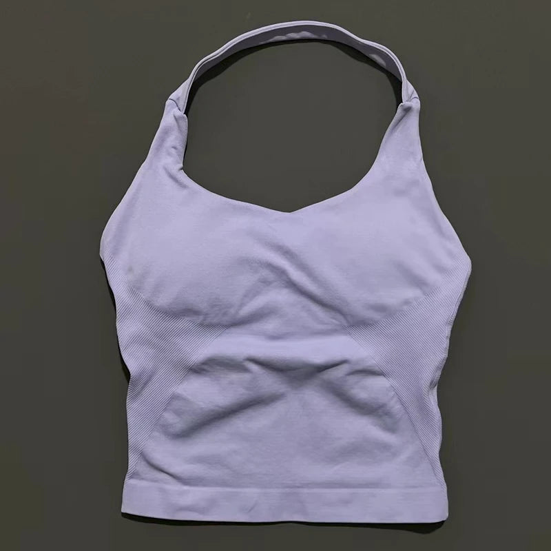 Top Deportivo Halter Sin Espalda para Mujer