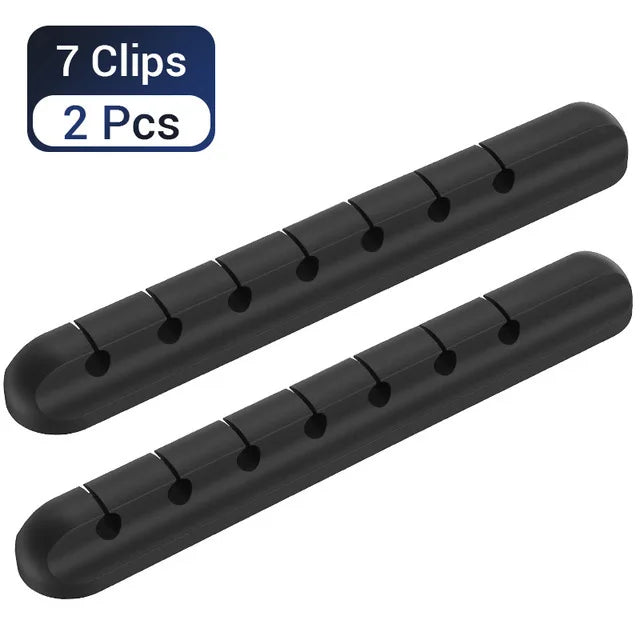 Organizador de Cables de Silicon, Clips para Escritorio, Sujeta Cables de Mouse y Audifonos