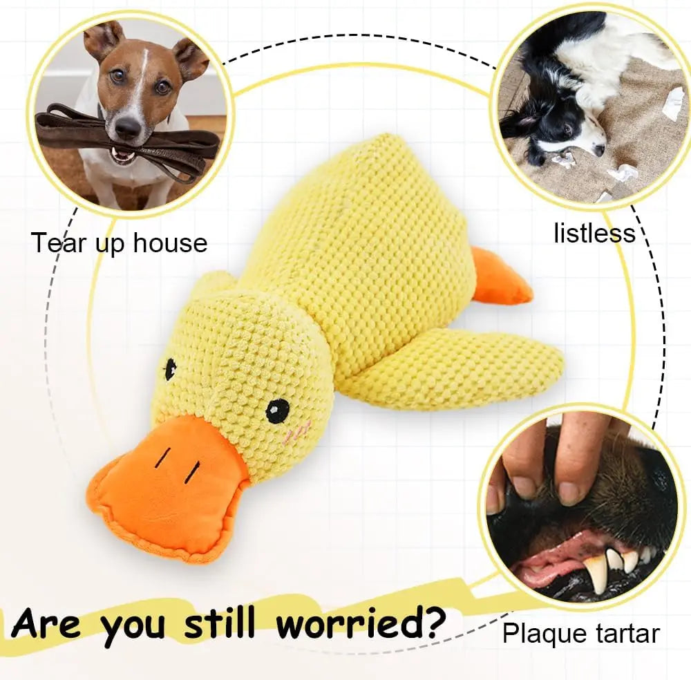 Pato de Peluche para Perros, Resistente a Mordidas, con Sonido