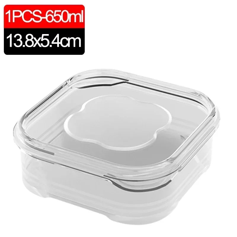 Cajas Selladas para Conservar Alimentos, Transparentes, para Refrigerador, 1-10 Piezas