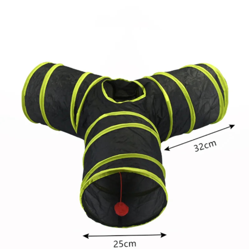 Tunel Plegable para Gatos, Juguete Interactivo Anti-Aburrimiento