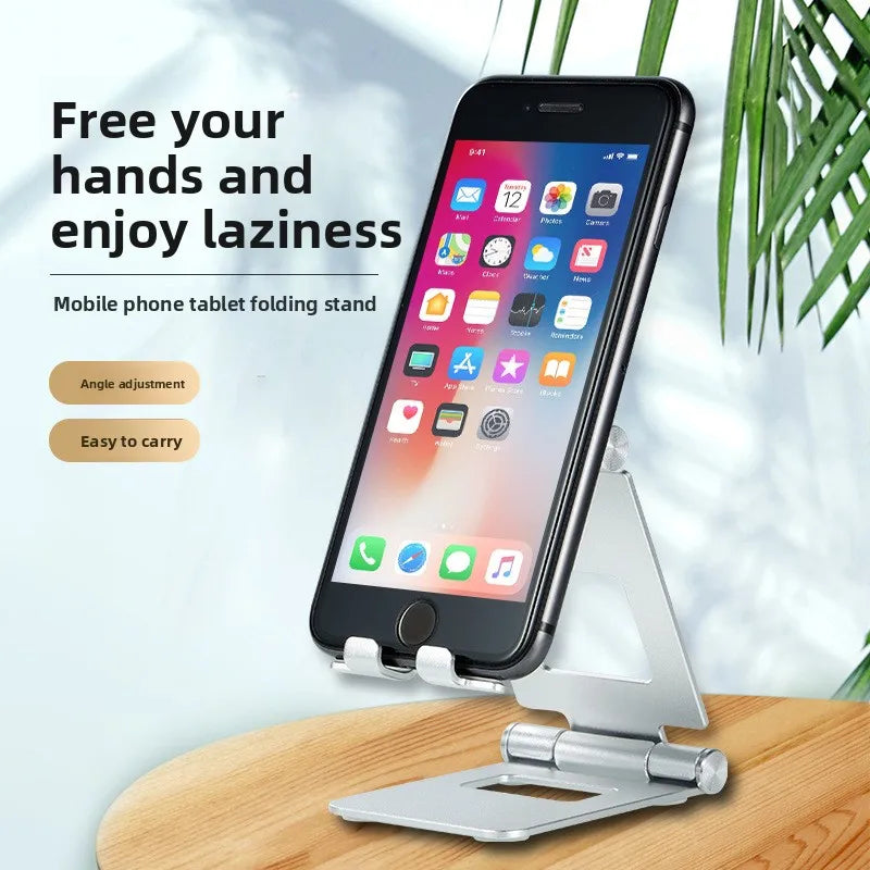 Soporte Plegable de Metal para Celular y Tablet, Ajustable, para Escritorio
