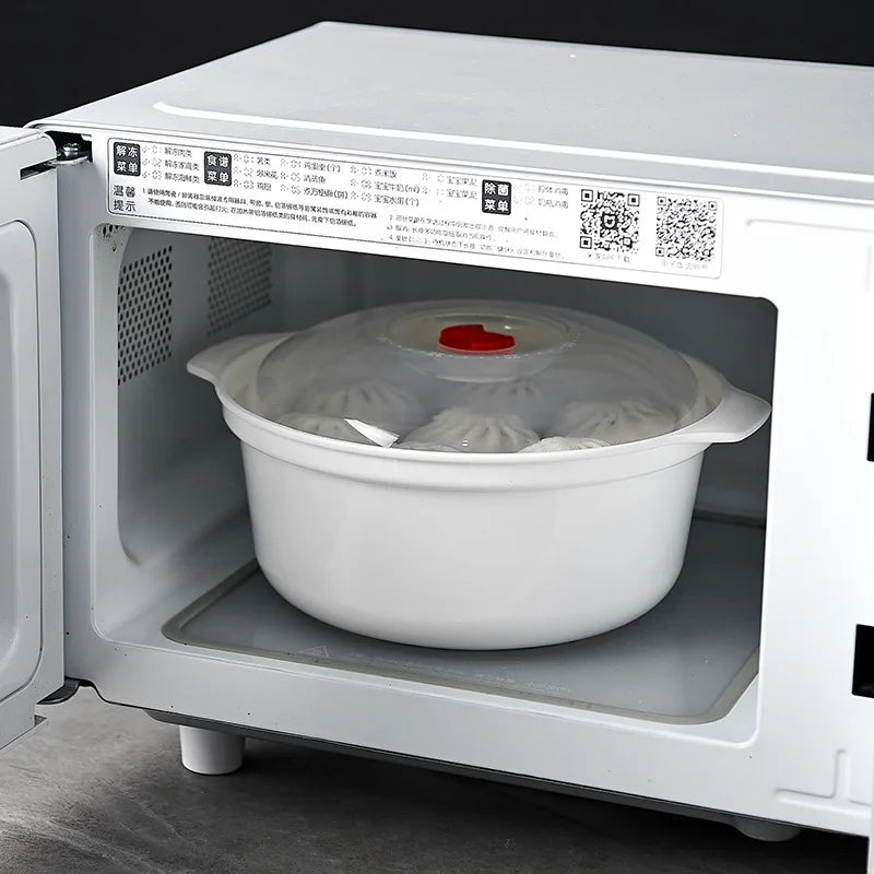 Recipiente Especial para Microondas, con Tapa, para Calentar Alimentos