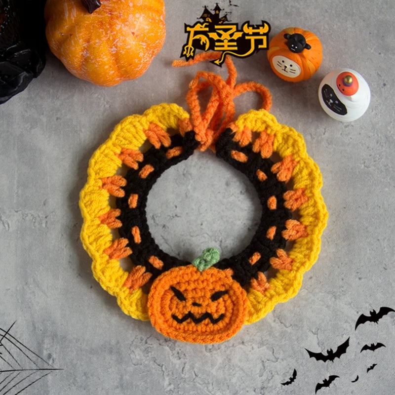 Collar Bufanda Disfraz de Halloween para Gatos y Perros