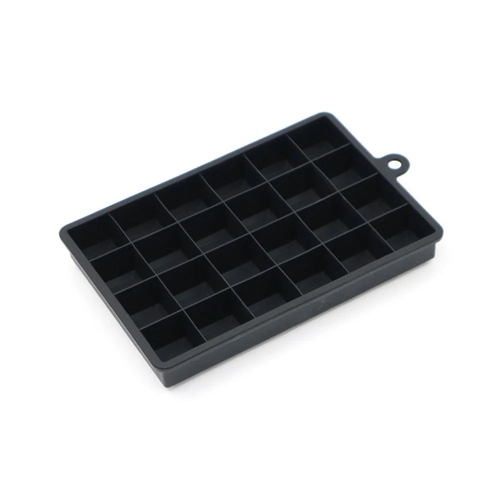 Molde de Silicon para Hielo, 15/24 Cubos con Tapa, para Cocteles y Bebidas Frias