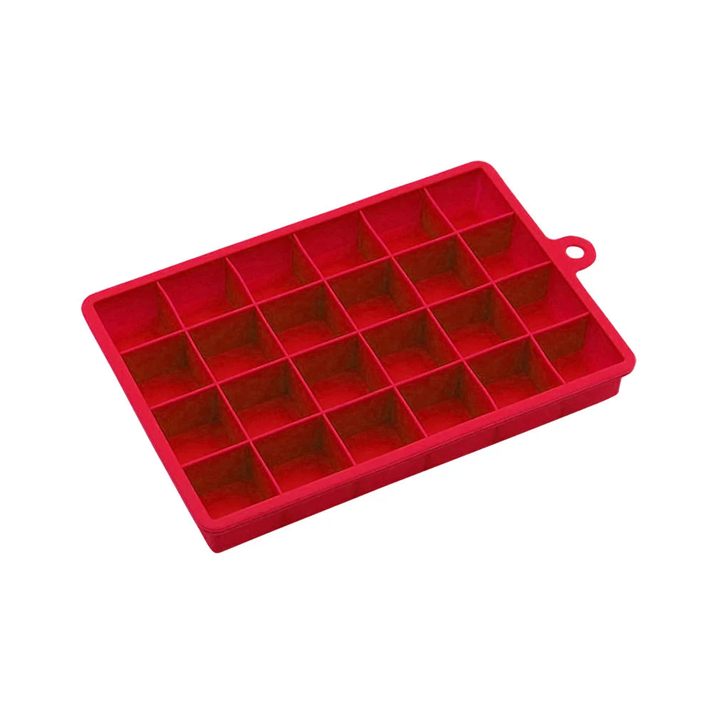 Molde de Silicon para Hielo, 15/24 Cubos con Tapa, para Cocteles y Bebidas Frias