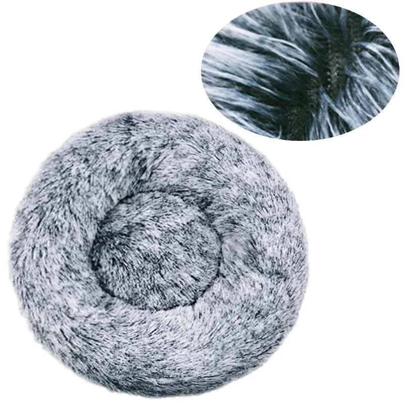 Cama Redonda de Peluche para Perros y Gatos, 6 Tamanos
